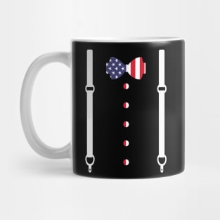Funny 4th Of July 2021 Fourth Of July For Mens And Womens And Kids For 4th Of July Celebration Funny 4th of July 2021 US American Flag Tuxedo Costume Mug